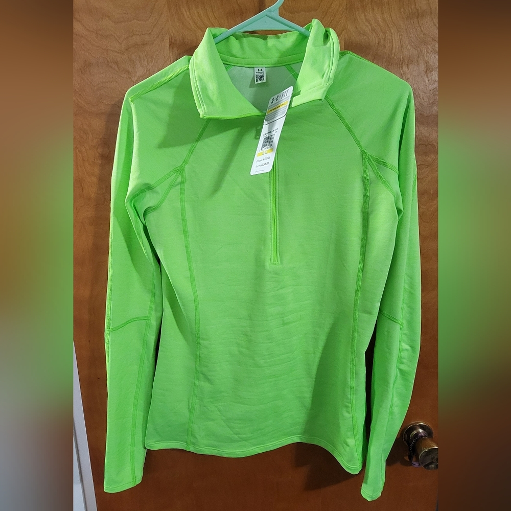 Under armour green half zip